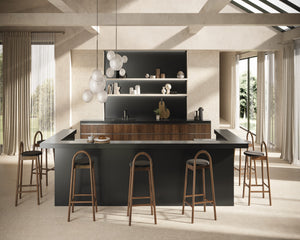 Porcelain slabs for backsplashes, countertops, showers, bathroom walls, fireplaces, feature walls, washbasins, custom furniture, high traffic flooring and facades.