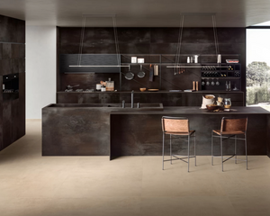 Porcelain slabs for backsplashes, countertops, showers, bathroom walls, fireplaces, feature walls, washbasins, custom furniture, high traffic flooring and facades.
