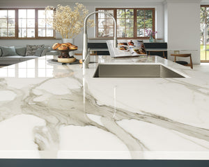 Porcelain slabs for backsplashes, countertops, showers, bathroom walls, fireplaces, feature walls, washbasins, custom furniture, high traffic flooring and facades.