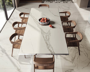 Porcelain slabs for backsplashes, countertops, showers, bathroom walls, fireplaces, feature walls, washbasins, custom furniture, high traffic flooring and facades.
