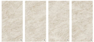 Textured beige porcelain large format tiles in a four endless pattern in stock in Edmonton Western Canada