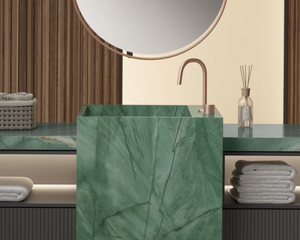 Porcelain slabs for backsplashes, countertops, showers, bathroom walls, fireplaces, feature walls, washbasins, custom furniture, high traffic flooring and facades.