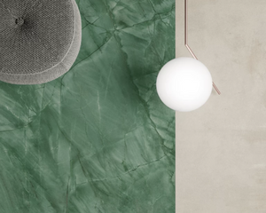 Let nature reign with the unsurpassed beauty of exotic green  polished porcelain with neutral colour and textural accents.  Top choice for bathrooms, kitchens, fireplaces and facades. Distribution in Western Canada. 