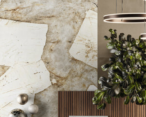 Porcelain slabs for backsplashes, countertops, showers, bathroom walls, fireplaces, feature walls, washbasins, custom furniture, high traffic flooring and facades.