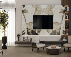 Porcelain slabs for backsplashes, countertops, showers, bathroom walls, fireplaces, feature walls, washbasins, custom furniture, high traffic flooring and facades.