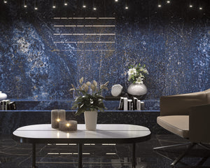 Porcelain slabs for backsplashes, countertops, showers, bathroom walls, fireplaces, feature walls, washbasins, custom furniture, high traffic flooring and facades.