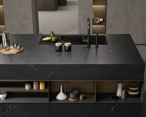 Porcelain slabs for backsplashes, countertops, showers, bathroom walls, fireplaces, feature walls, washbasins, custom furniture, high traffic flooring and facades.