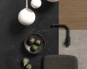 Porcelain slabs for backsplashes, countertops, showers, bathroom walls, fireplaces, feature walls, washbasins, custom furniture, high traffic flooring and facades.