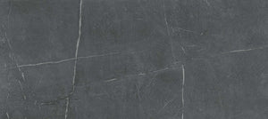 Soapstone dark gray textured porcelain slab surface with white and grey veining in stock in Edmonton Western Canada