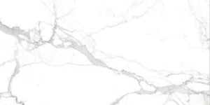 Porcelain white marble texture with gray veins on a white background.