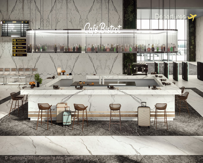 Statuario Supremo:  Polished Porcelain 6mm