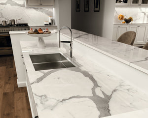Porcelain slabs for backsplashes, countertops, showers, bathroom walls, fireplaces, feature walls, washbasins, custom furniture, high traffic flooring and facades.