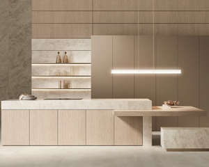 Porcelain slabs for backsplashes, countertops, showers, bathroom walls, fireplaces, feature walls, washbasins, custom furniture, high traffic flooring and facades.