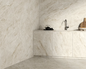 Porcelain slabs for backsplashes, countertops, showers, bathroom walls, fireplaces, feature walls, washbasins, custom furniture, high traffic flooring and facades.